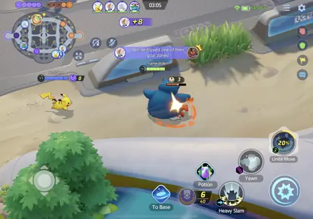 Pokemon Unite gameplay screenshot on iOS